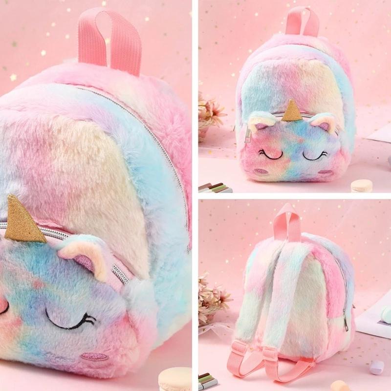 Cute Unicorn Plush Backpack Children's School Bags