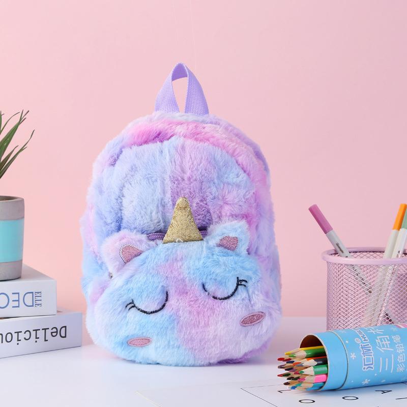 Cute Unicorn Plush Backpack Children's School Bags