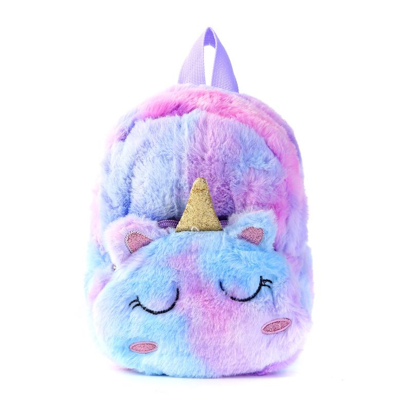 Cute Unicorn Plush Backpack Children's School Bags