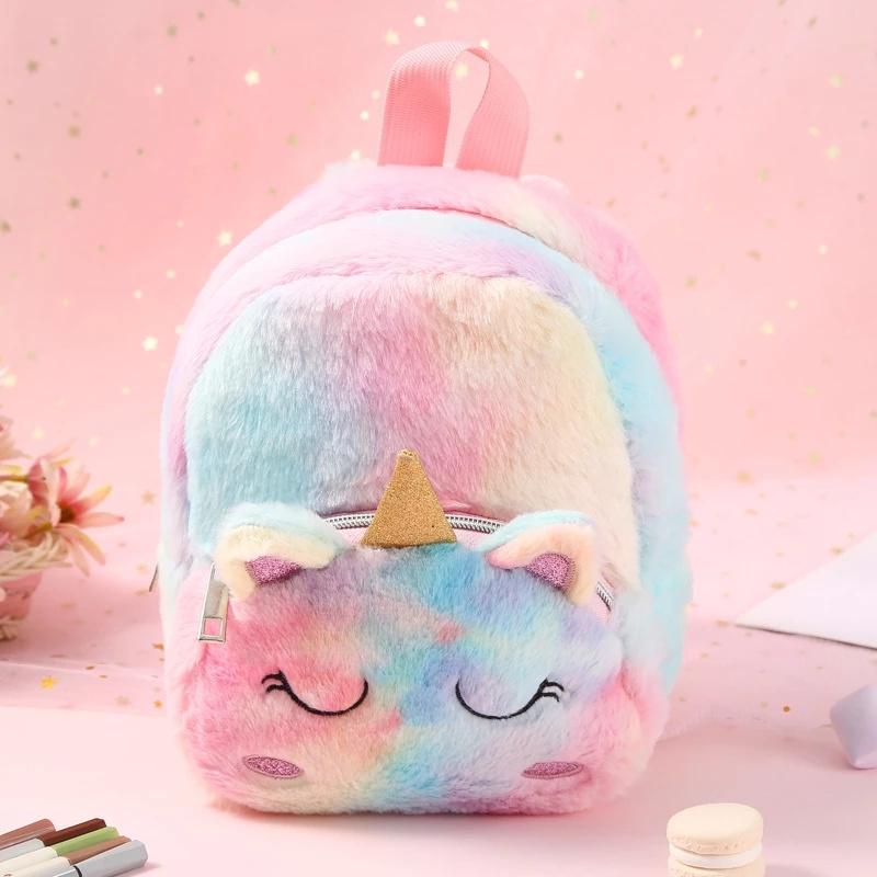 Cute Unicorn Plush Backpack Children's School Bags