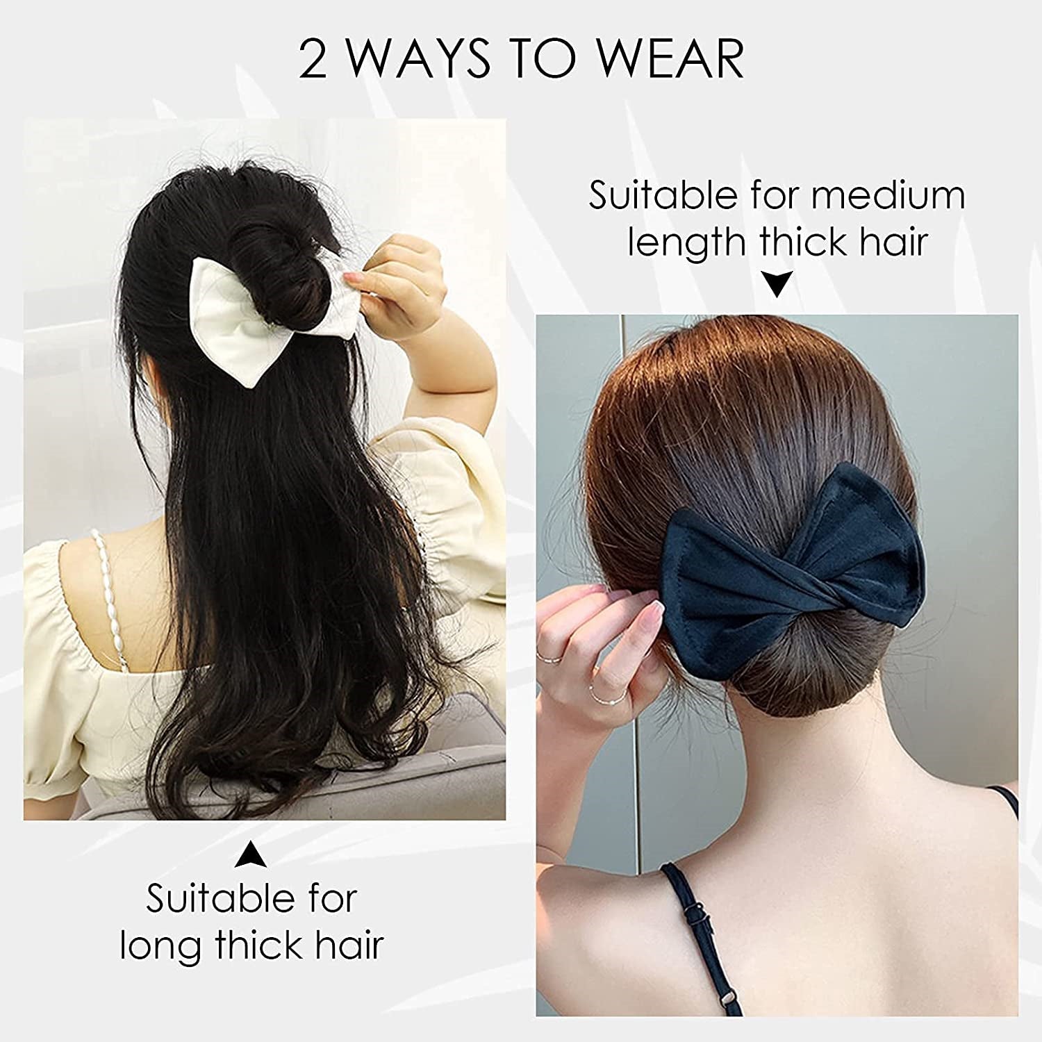 DIY Floral Printed Deft Hair Bun Maker Headband French Twist Hair Clip