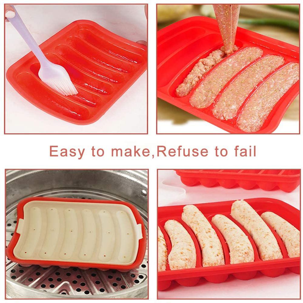 DIY Sausage Making Mold Silicone Burger Hot Dog Kitchen Maker Mould