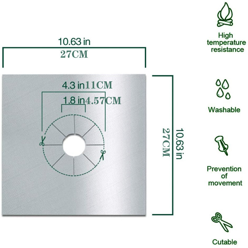 Non-stick Reusable Easy-Wipe Gas Stove Burner Covers Liners