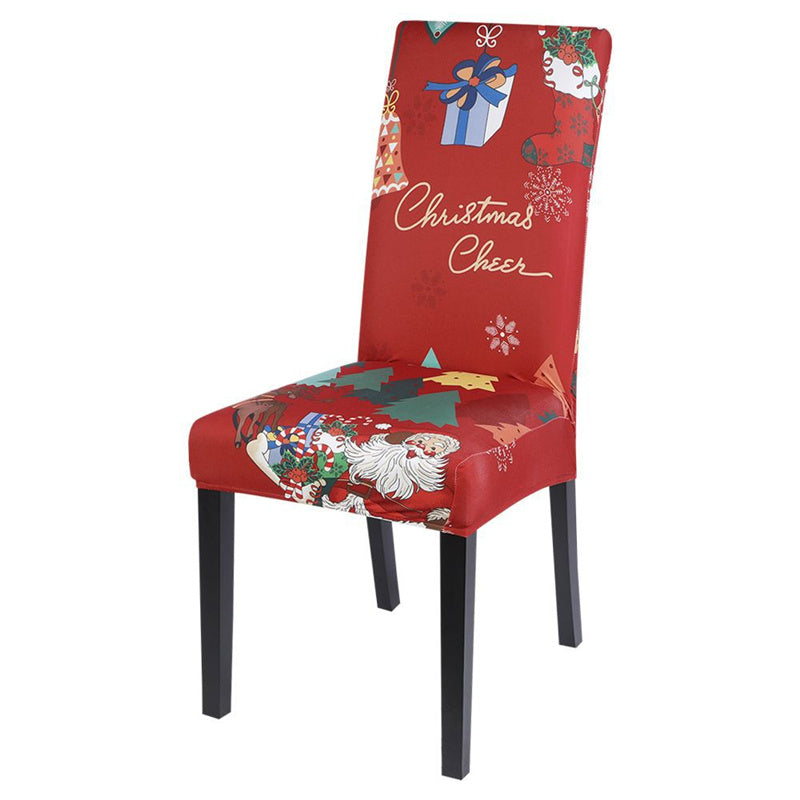 Christmas Elastic Dining Room Seat Chair Cover