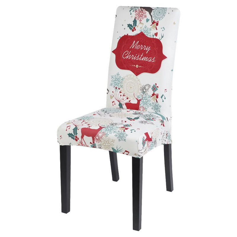 Christmas Elastic Dining Room Seat Chair Cover