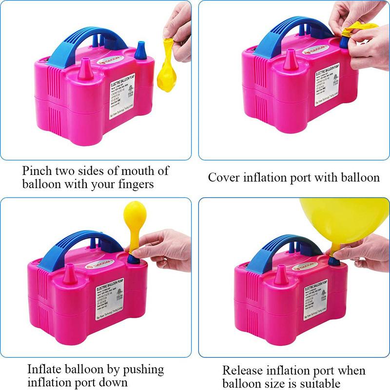 Electric Balloon Pump Dual Nozzle Inflator Blower