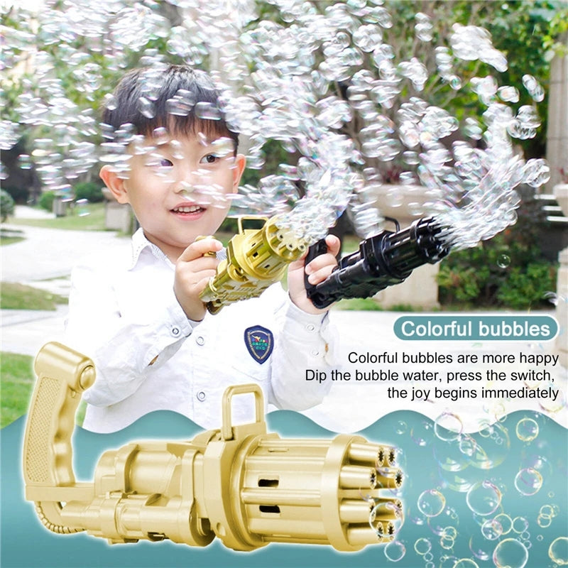 Automatic Gatling Bubble Gun Bubble Maker Machine for Kids Outdoor