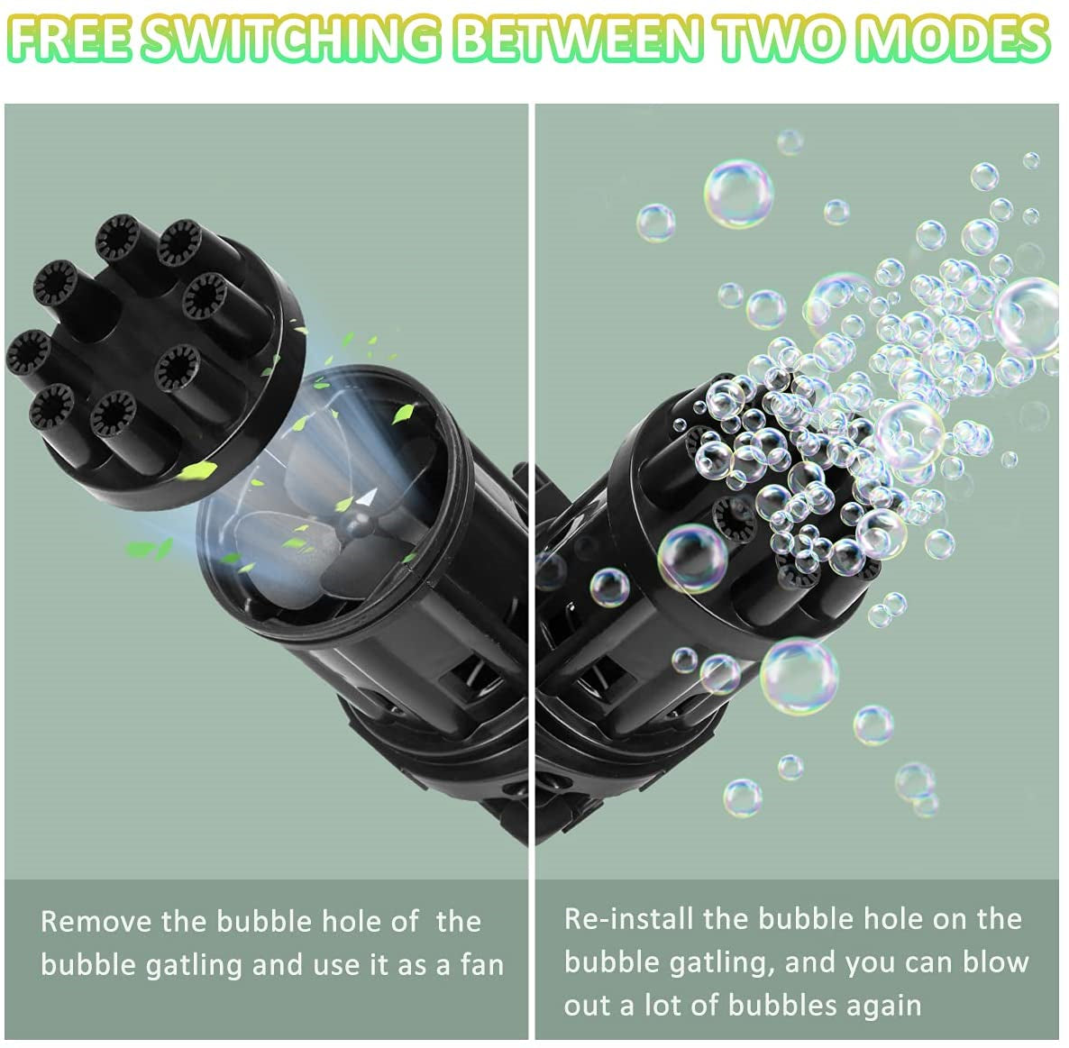 Automatic Gatling Bubble Gun Bubble Maker Machine for Kids Outdoor