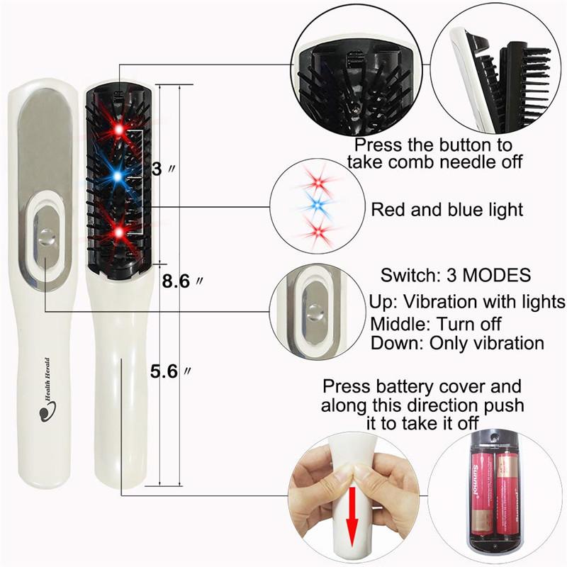Electric Scalp Massager Comb Infrared Hair Brush