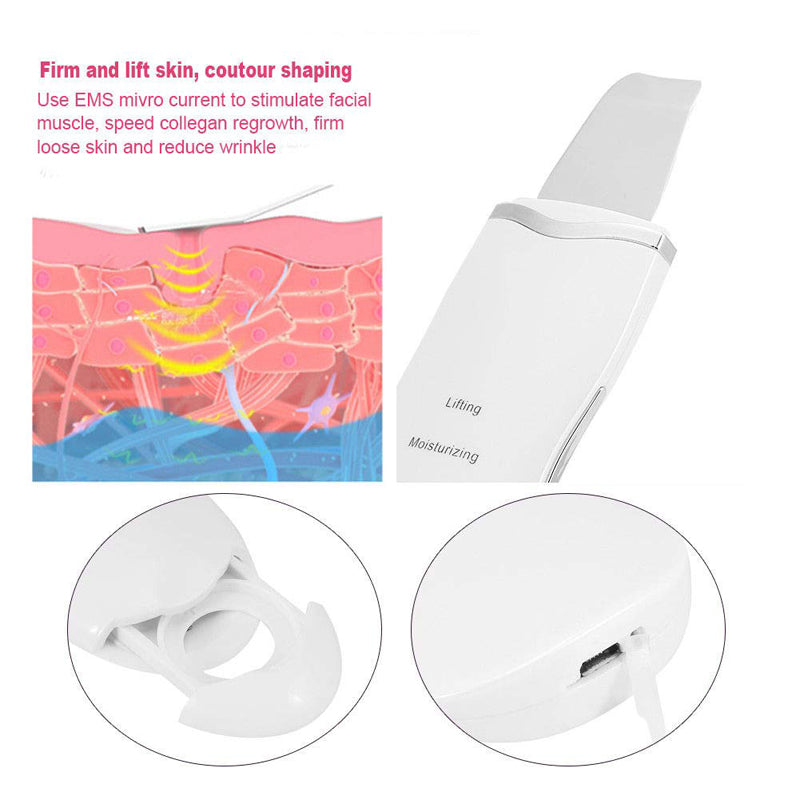 Electronial Ultrasonic Skin Scrubber Facial Pores Remover