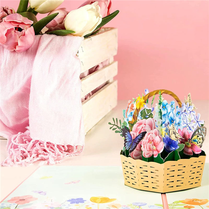 3D Flower Bouquet Flowers Pop Up Card