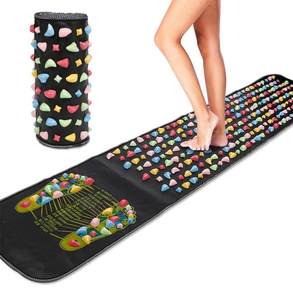 Foot Massage Stone Mat Reflexology Walk Stone Pain Relieve Pad