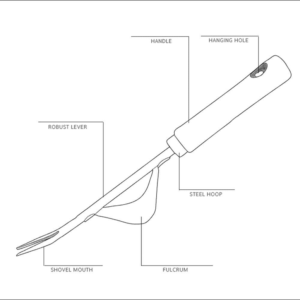 Garden Grass Metal Forks Hand Weeder Weeding Weed Remover Tool