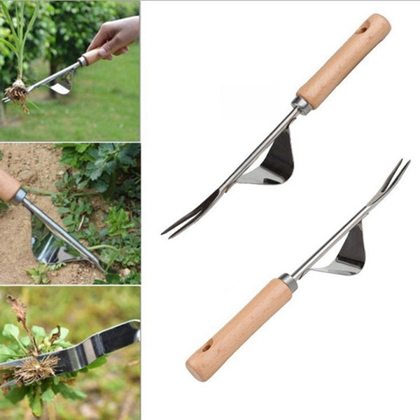 Garden Grass Metal Forks Hand Weeder Weeding Weed Remover Tool