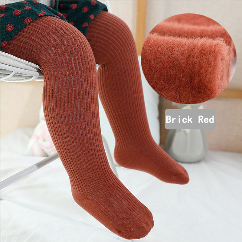 Children's Girls Thick Solid Color Legging Fashion Warm Fall Pantyhose Pants