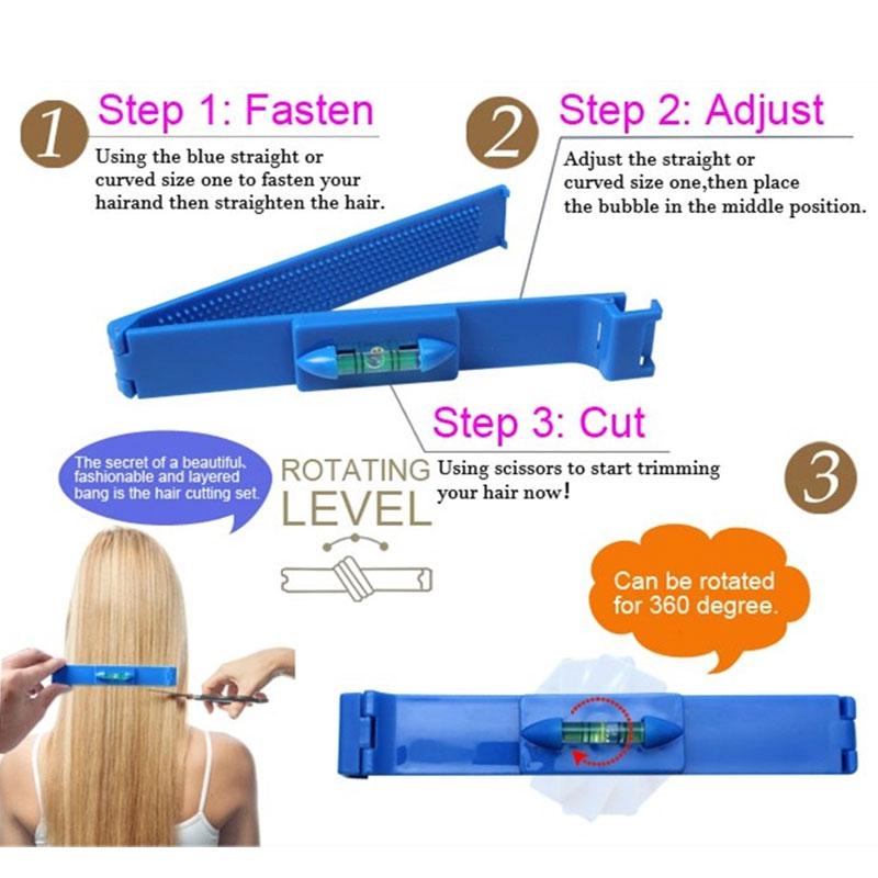 Hair Bang Level Ruler Clipper Home Hair Cutting Tool Kit