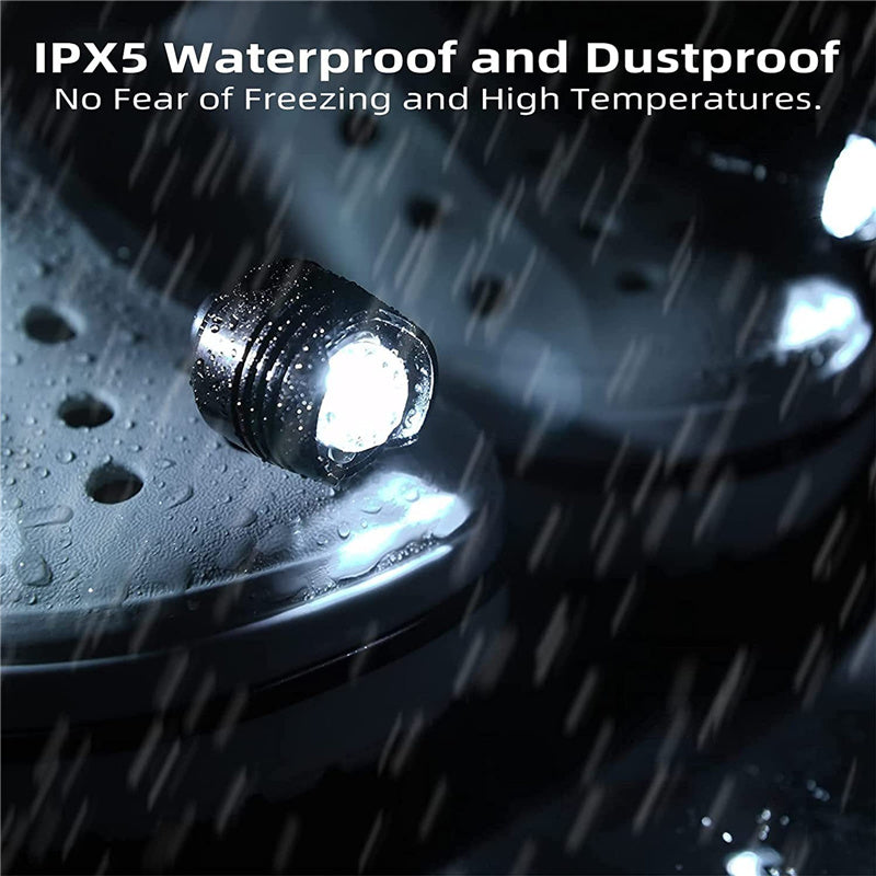 IPX5 Waterproof LED Shoes Headlights Light for Kids Adults Crocs