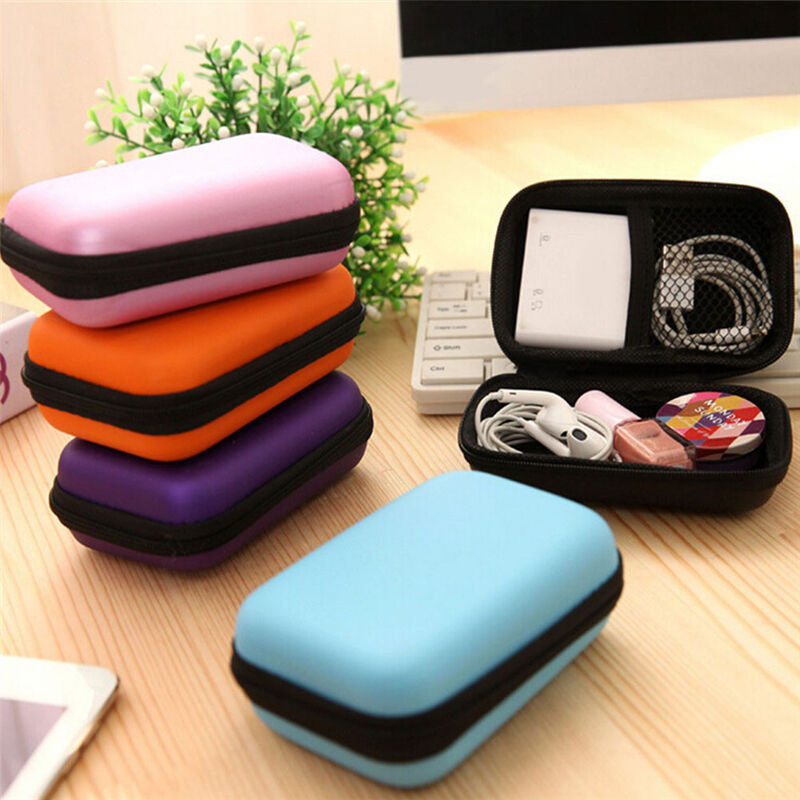 Headphones Storage Box USB Hard Case Earphone Bag