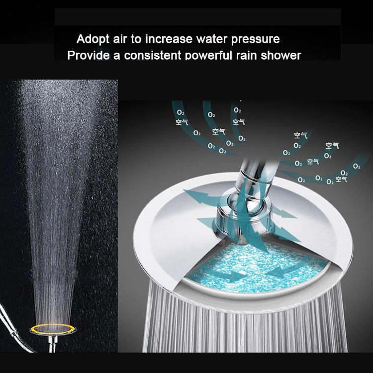 High Pressure Top Rainfall Shower Head 6-Inch Ultra-Thin Design Booster