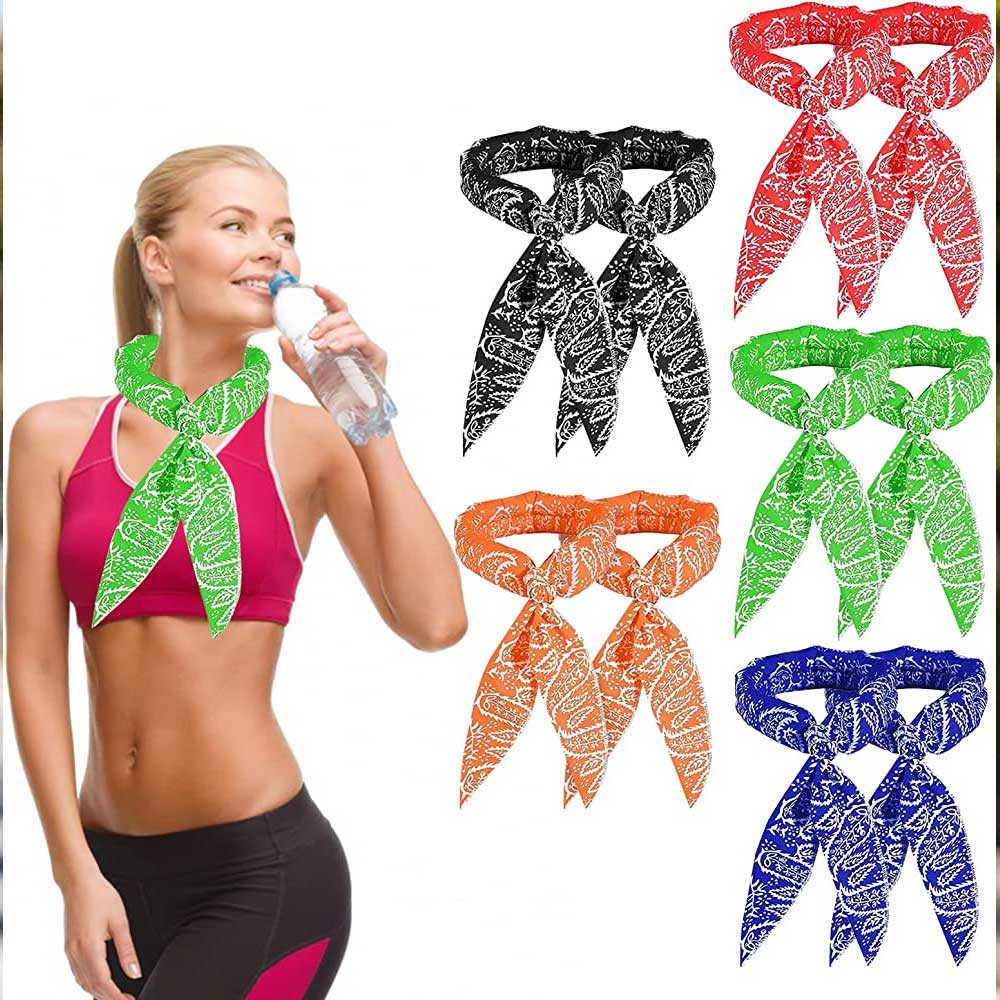 2pcs Ice Cool Neck Wrap Cooling Scarf