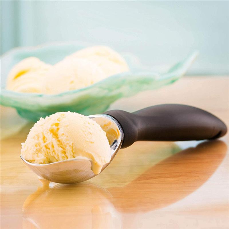 Ice Cream Scoop With Soft Grip Handle Spoon Kitchen Tool