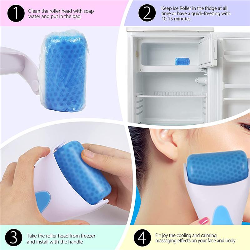 Ice Roller Massager Cooling Roller Anti-Wrinkles Skin Care Tools