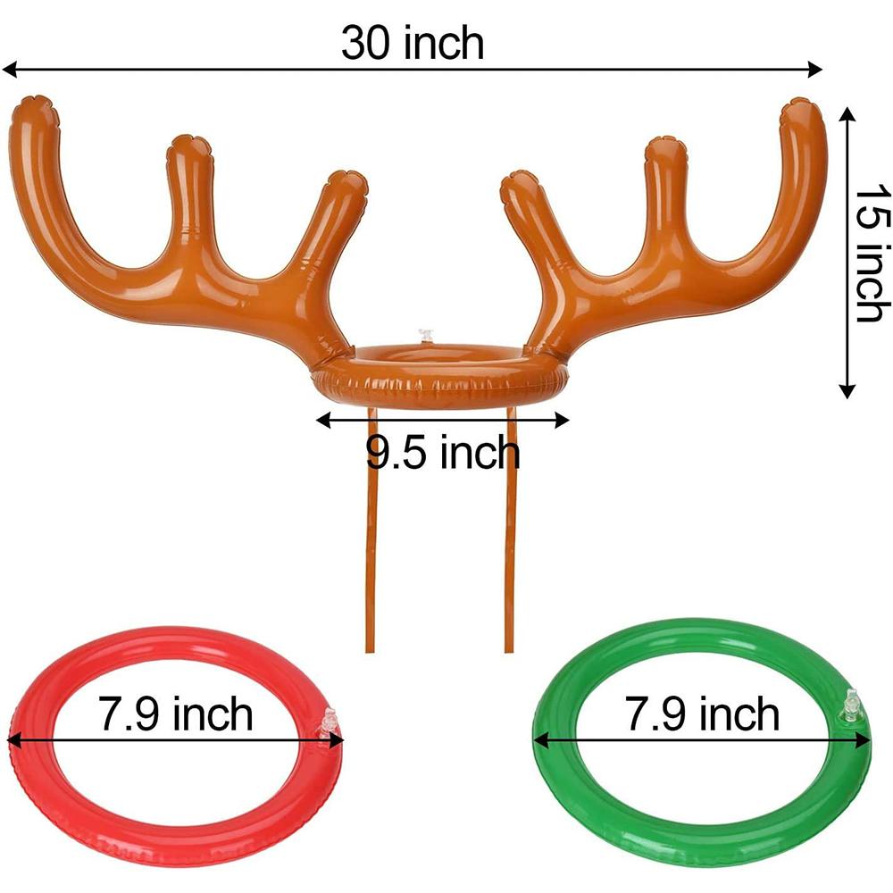 Inflatable Reindeer Antler Ring Toss Game for Xmas Party