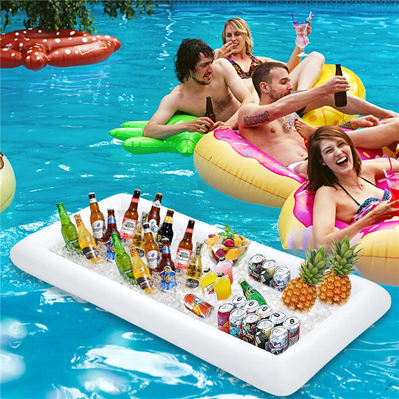 Inflatable Ice Serving Bar Pool Party Buffet Drink Cooler Ice Tray Con –  Wise Living