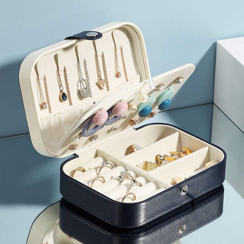 Travel Jewelry Necklaces Rings Studs Bracelets Earrings Box Organizer Storage Case