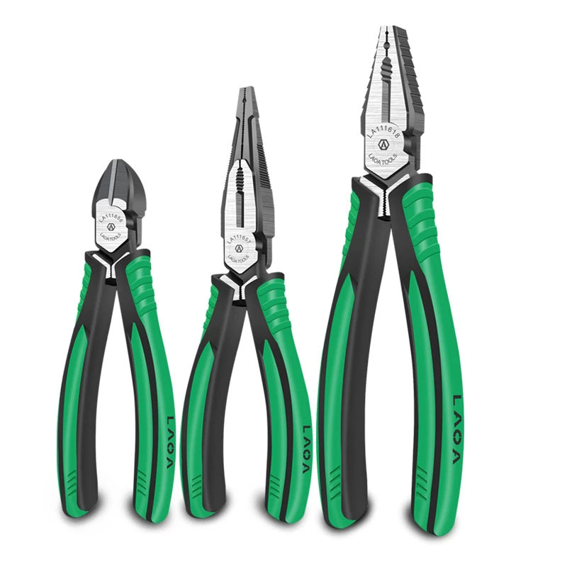 LAOA Combination Pliers CR-V Diagonal Pliers Long Nose Wire Cutters