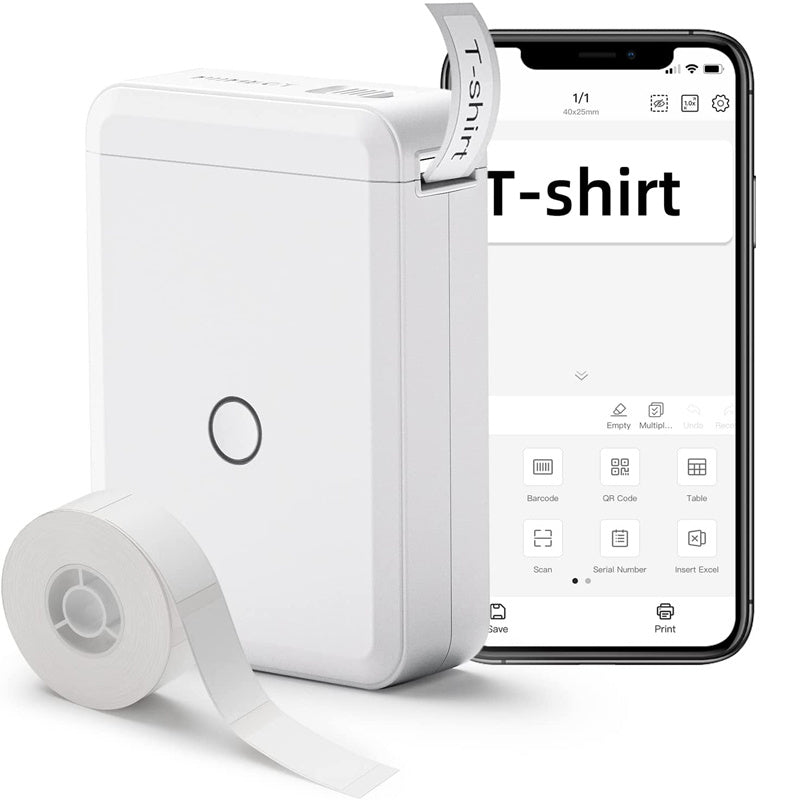 D110 Bluetooth Thermal Inkless Label Maker Machine with Tape