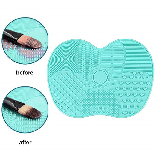 2pcs Silicone Makeup Brush Cleaning Mat Palette Washing Tool