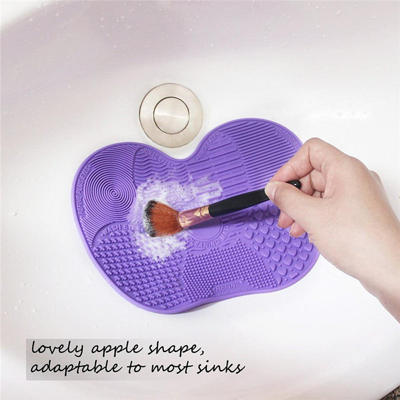 2pcs Silicone Makeup Brush Cleaning Mat Palette Washing Tool