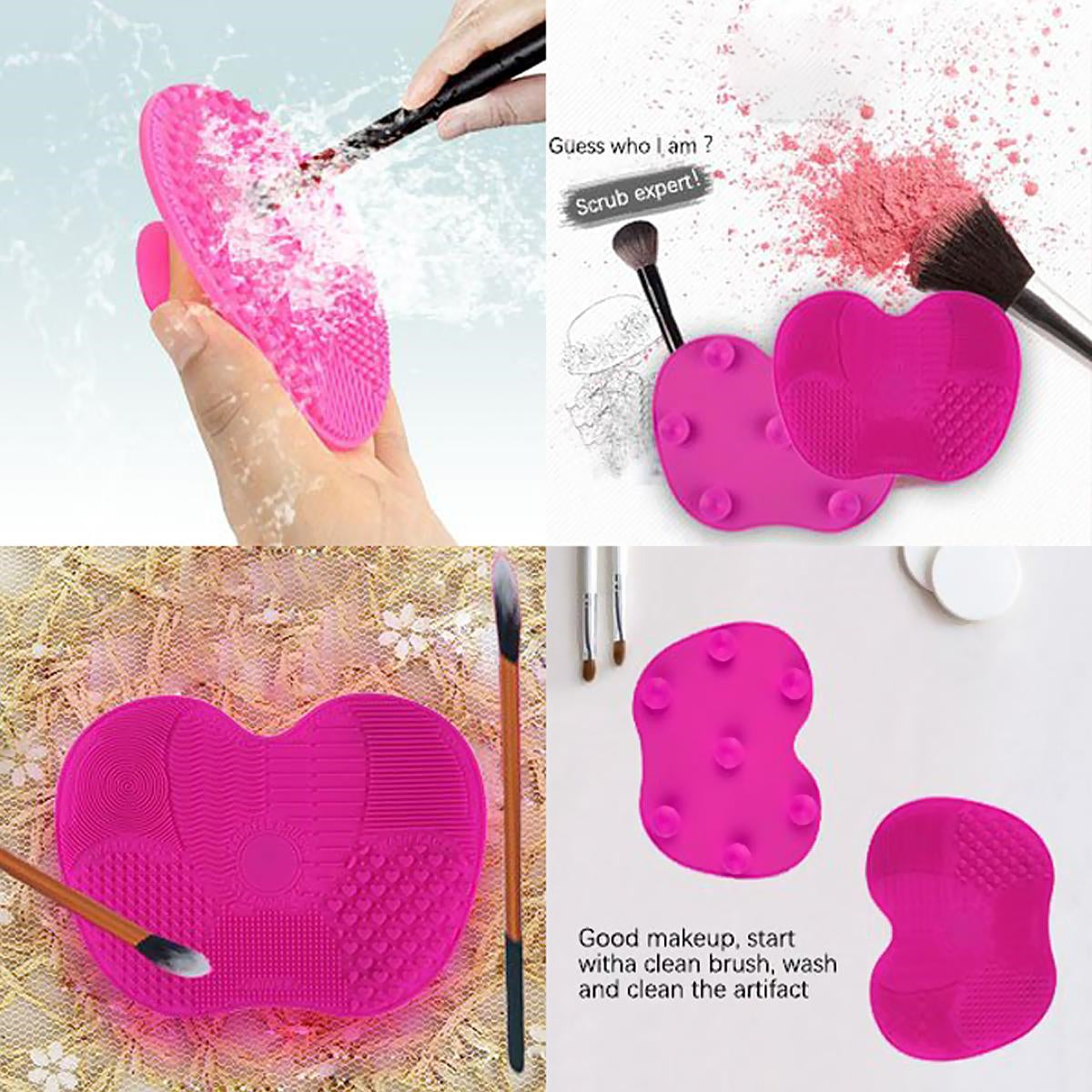 2pcs Silicone Makeup Brush Cleaning Mat Palette Washing Tool