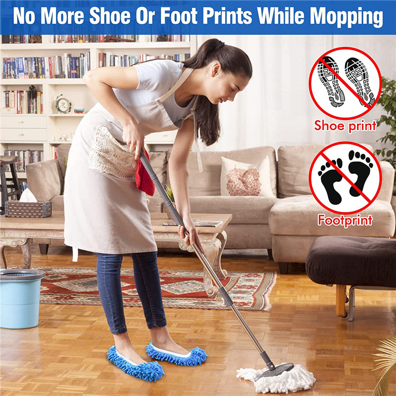 Microfiber Mop Slipper Shoes Cover for Floor Cleaning Washable