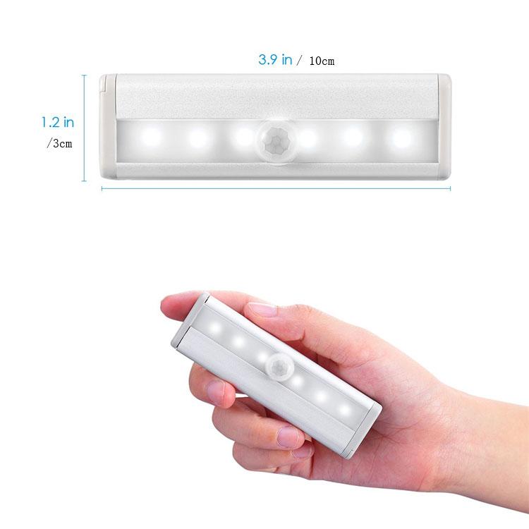 Motion Sensing 6-LED Closet Night Lights Battery Operated