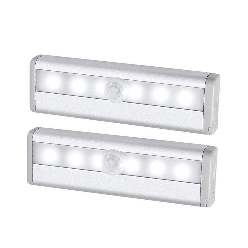 Motion Sensing 6-LED Closet Night Lights Battery Operated