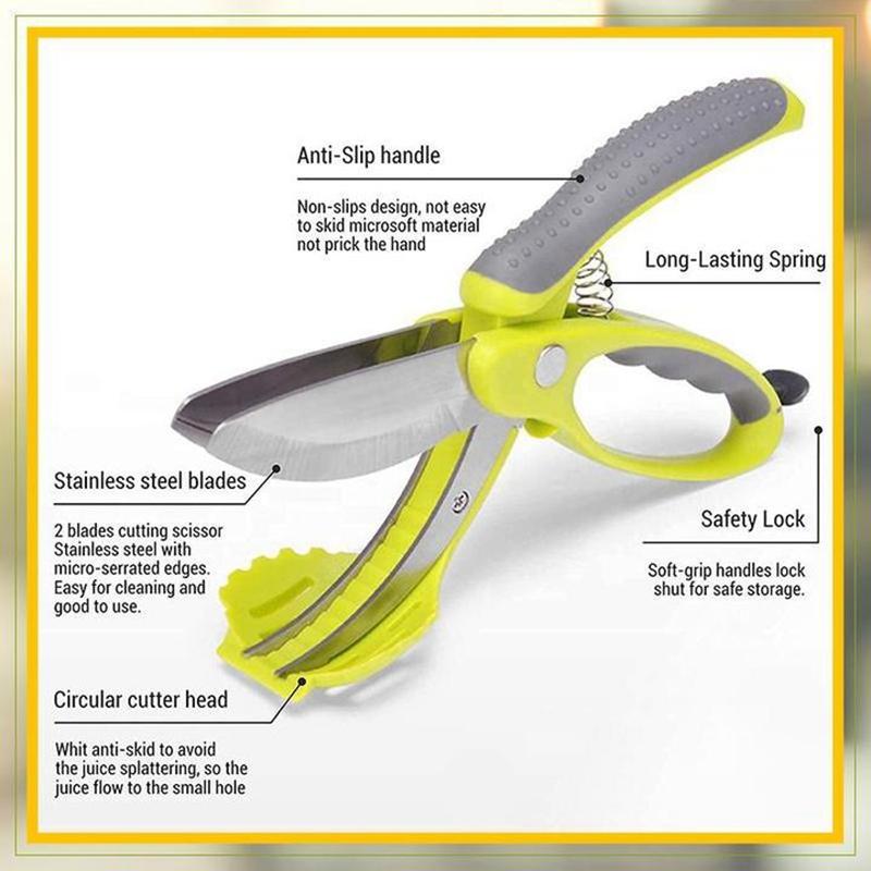 Herb Salad Vegetable Scissors Fruit Slicer Kitchen Gadgets