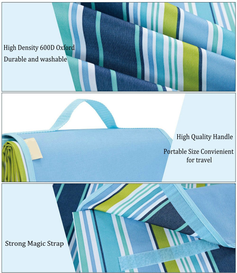 Outdoor Beach Oxford Blanket Waterproof Picnic Blankets Mats