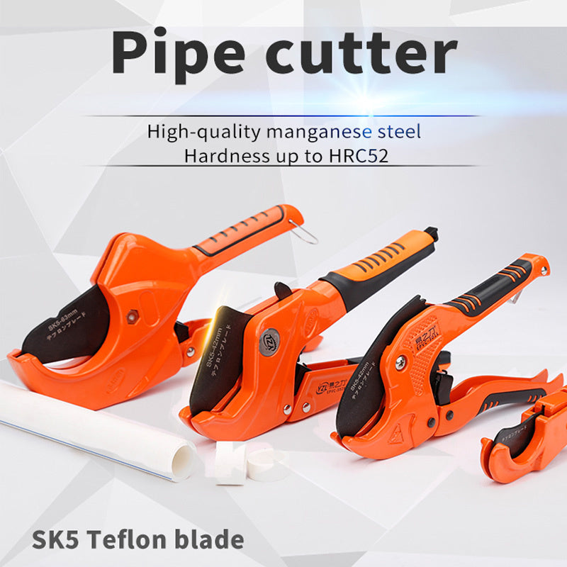 PVC Pipe Cutter 42mm Aluminum Alloy Body Ratchet Scissors Tube Cutter PVC/PU/PP/PE Hose Cutting Hand Tools