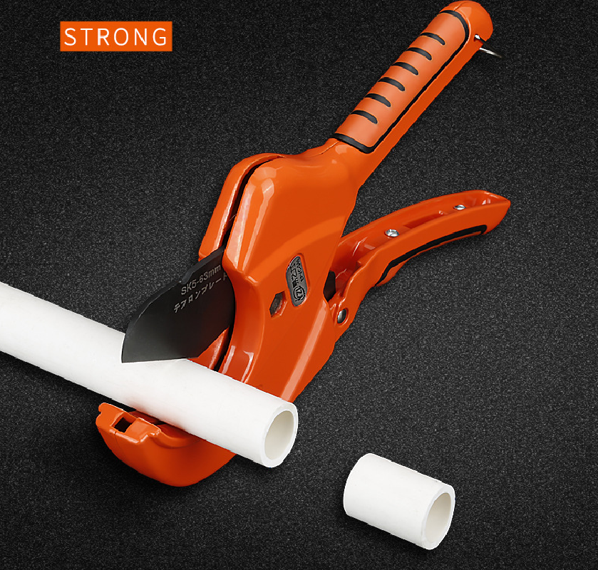 PVC Pipe Cutter 42mm Aluminum Alloy Body Ratchet Scissors Tube Cutter PVC/PU/PP/PE Hose Cutting Hand Tools