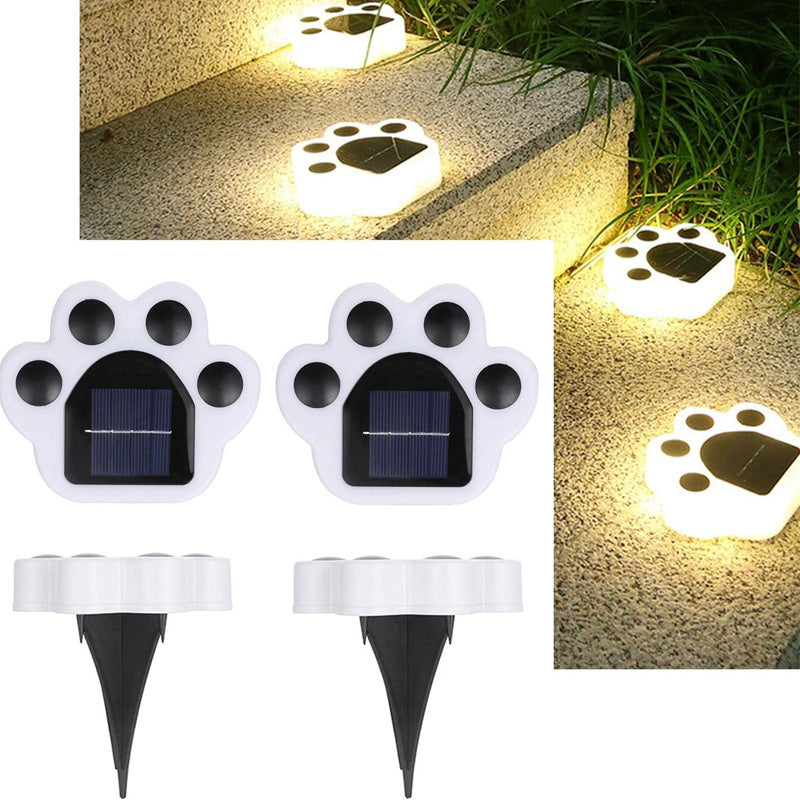 Paw Print Solar Outdoor Lights