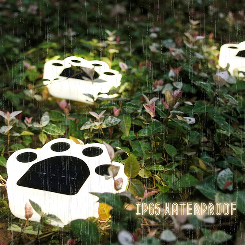 Paw Print Solar Outdoor Lights