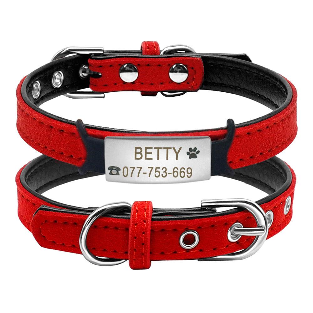 Personalized Small Dog Cat Puppy Kitty Soft Collar with Engraved Name Phone Number