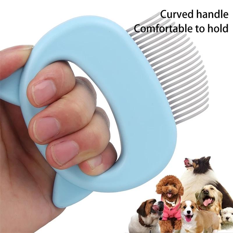 2pcs Cat Dog Pet Hair Removal Grooming Massage Shell Comb