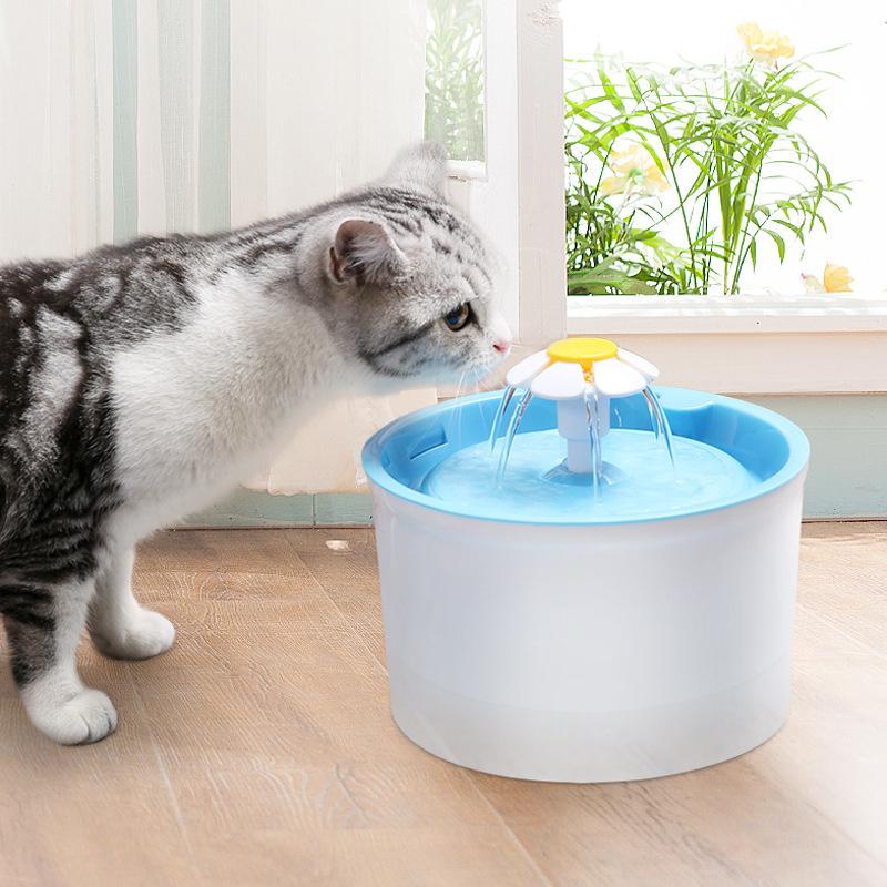 Pet Electric Drinking Water Fountain Cat Dog Automatic Bowl Filter 1.6L