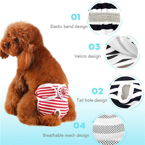 Female Pet Dog Pants Heat In Season Menstrual Sanitary Nappy Diaper Underwear