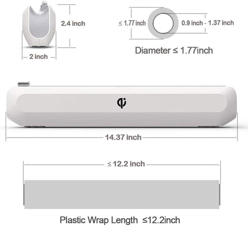 Reusable Plastic Wrap Dispenser with Cutter Suitable for Household Aluminum Foil