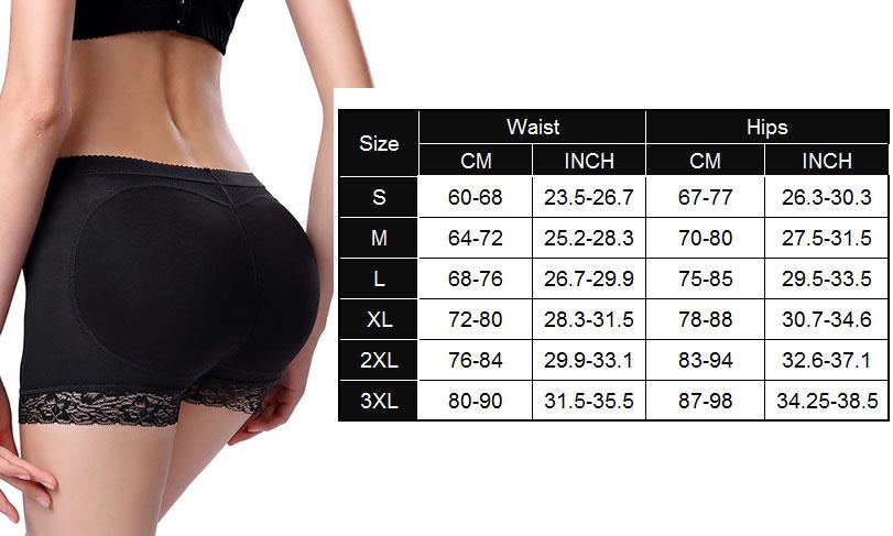 Plus Size Butt Lifting Hip Padded Lace-trim Shapewear Shorts