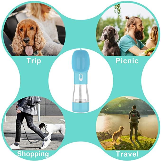 Portable Pet Dog Water Dispenser Bottle Feeder Bowl